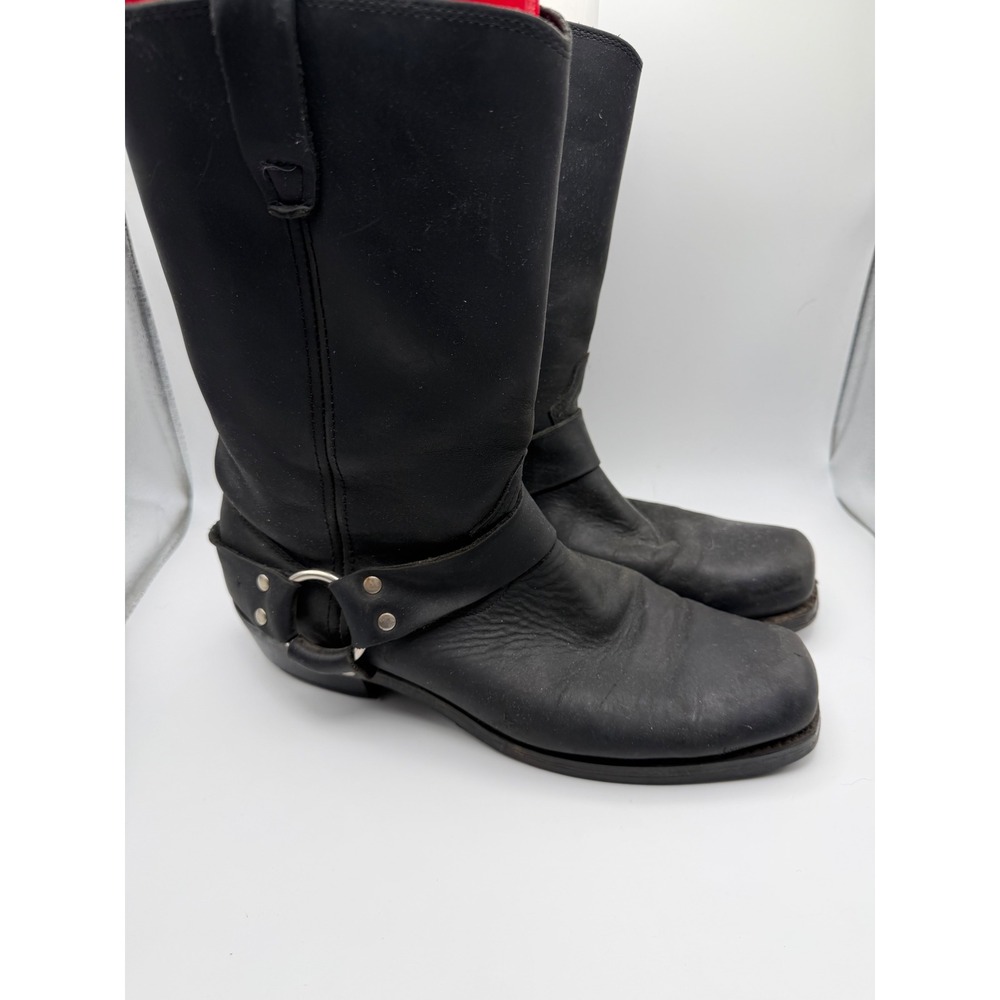 Durango Mens Harness Boots Black Leather Biker Square Toe DB510 Size 10.5 D